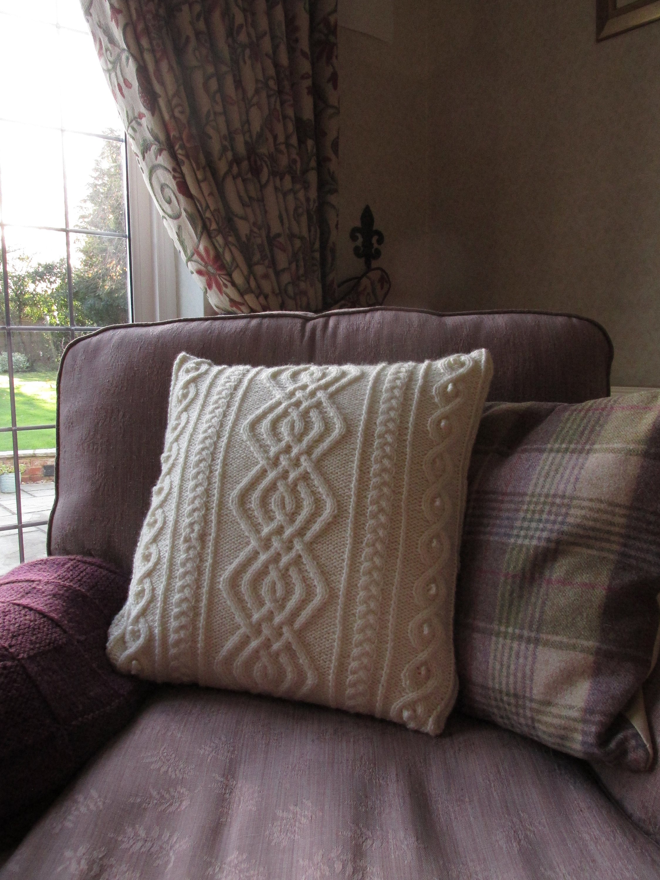 Country Cable Aran Cushion Cover for 18 Ins 45 Cms Cushion Etsy UK