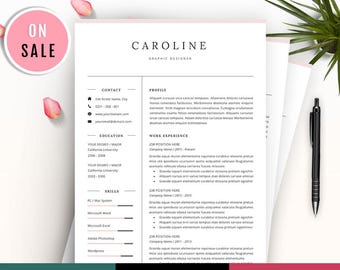 40 Off Resume Template Simple Resume Template Cv Template Etsy