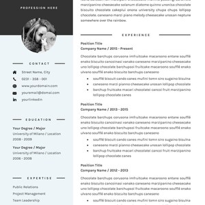 3 Seiten Lebenslauf Vorlage professionelle CV-Vorlage für | Etsy