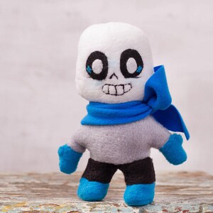 Blueberry Sans soft plush Undertale Inspired, pocket plushie image 1