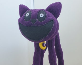 CatNap Monster plushie, Poppy Playtime inspired, Experiment 1188, handmade stuffed animal, 11.8 inches in high, made to order