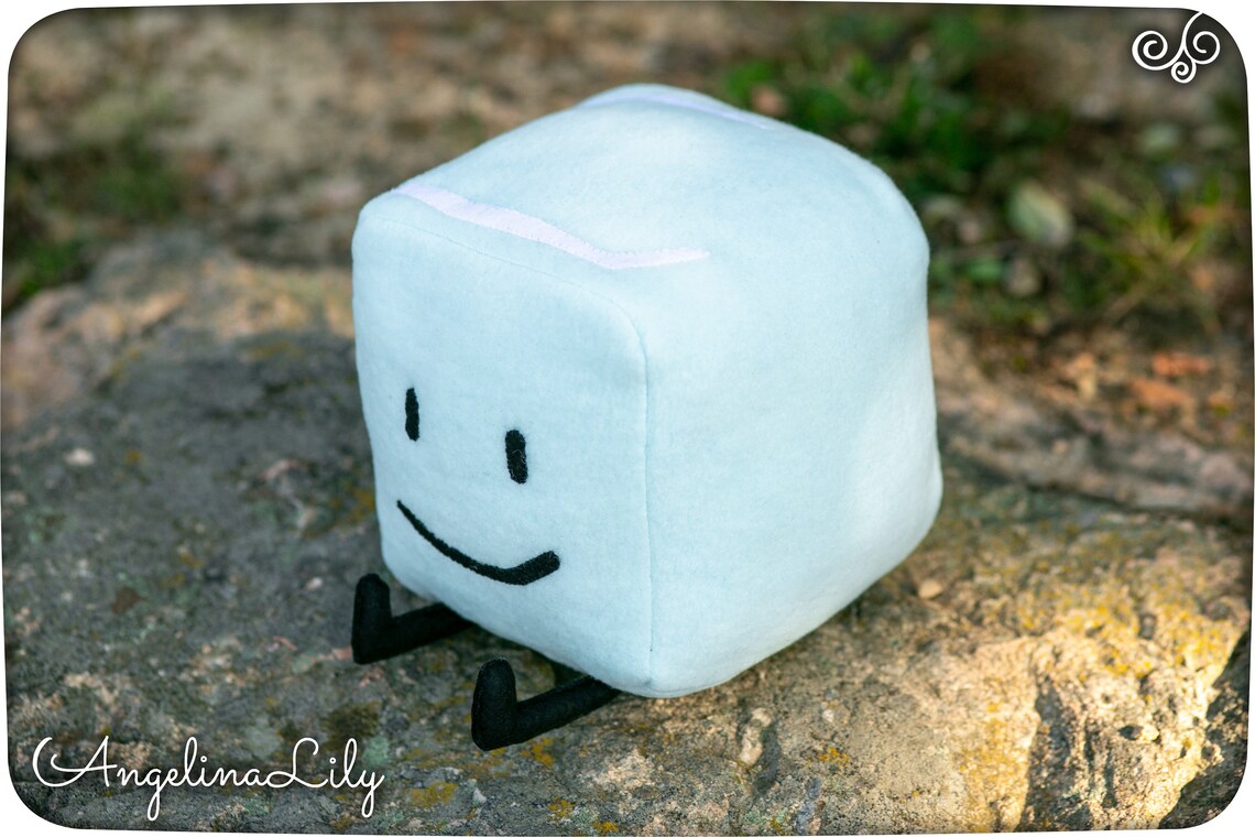 BFDI Ice Cube Handmade Plush Toy Icy Plush Battle for Dream Etsy Hong