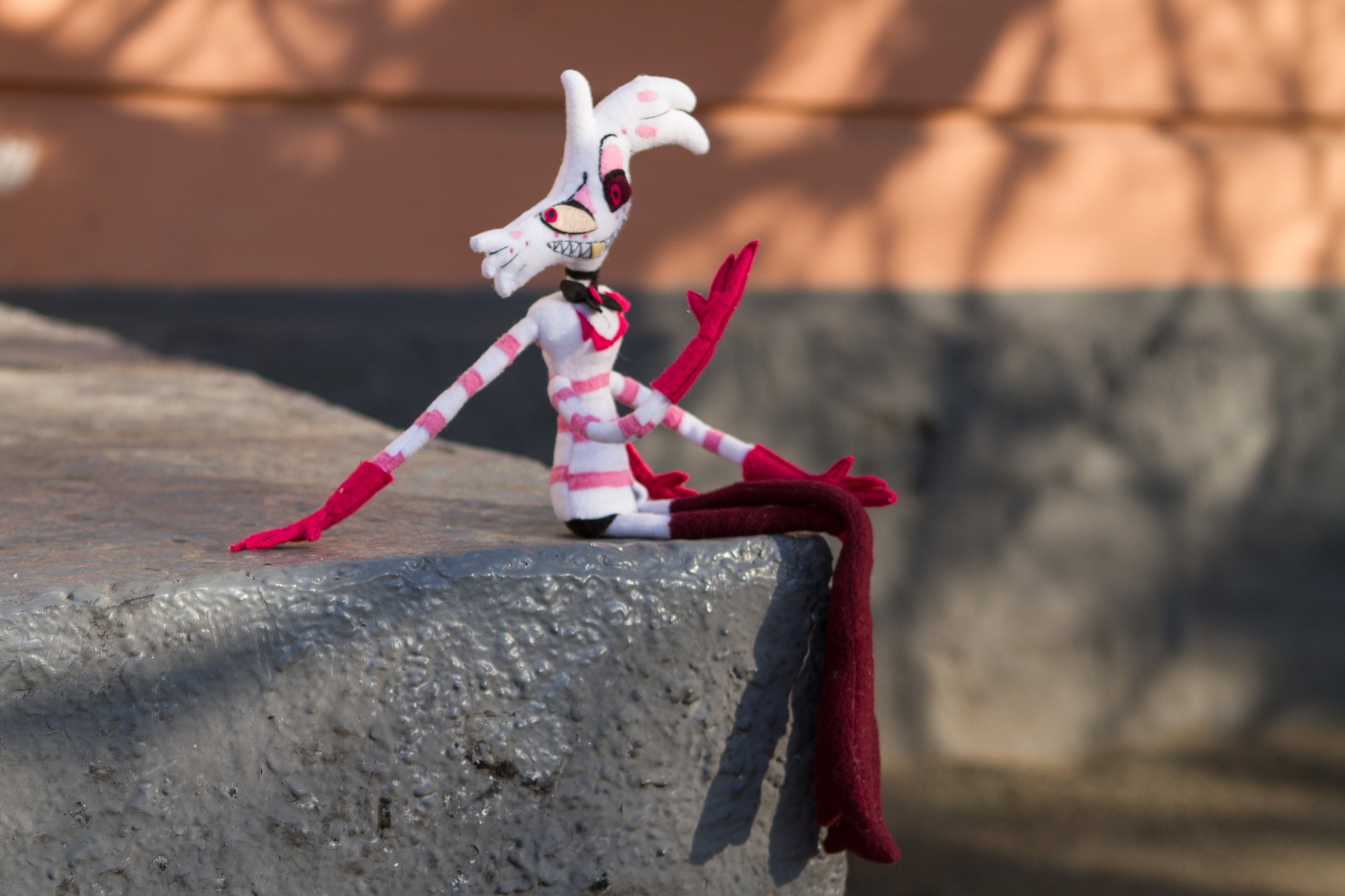 Angel Dust plush Hazbin Hotel INSPIRED Angel Dust doll Etsy