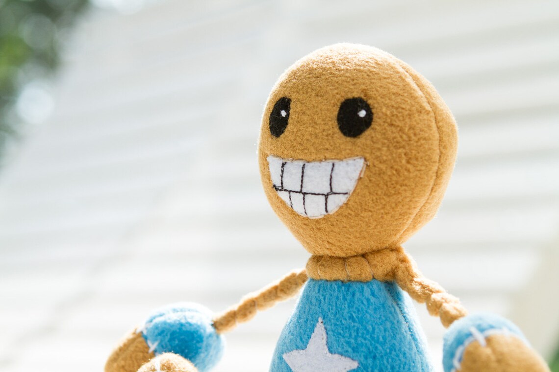Kick the buddy plush handmade soft toy with poseable arms 8 Etsy