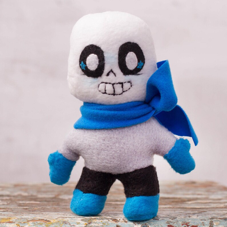 Blueberry Sans soft plush Undertale Inspired, pocket plushie image 2