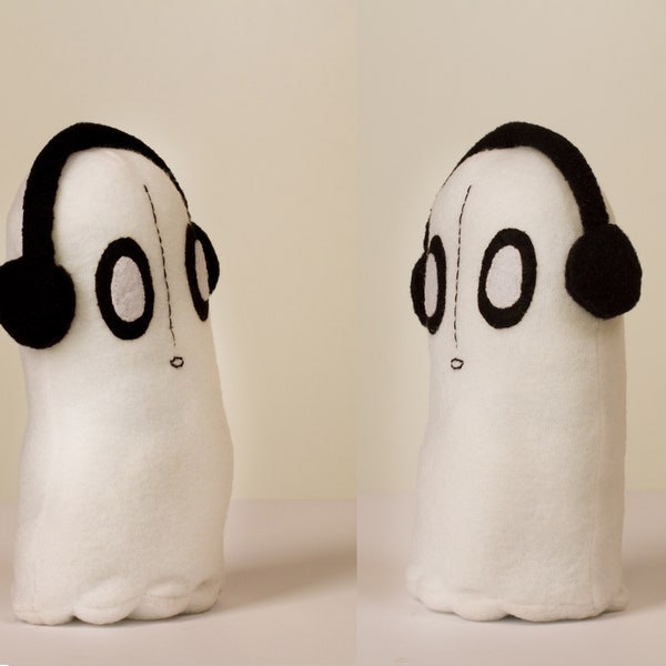 Napstablook plush, Undertale inspired, handmade soft plushie, 7 in high