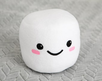 Marshmallow plush Handmade marshmallow kawaii plushie, 5.1x6.2 in