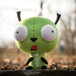 Invader Zim inspired Gir plush. Invader Zim Gir, handamde soft plush, 9 in Gir