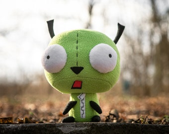 Invader Zim inspired - Gir plush. Invader Zim Gir, handamde soft plush, 9 in