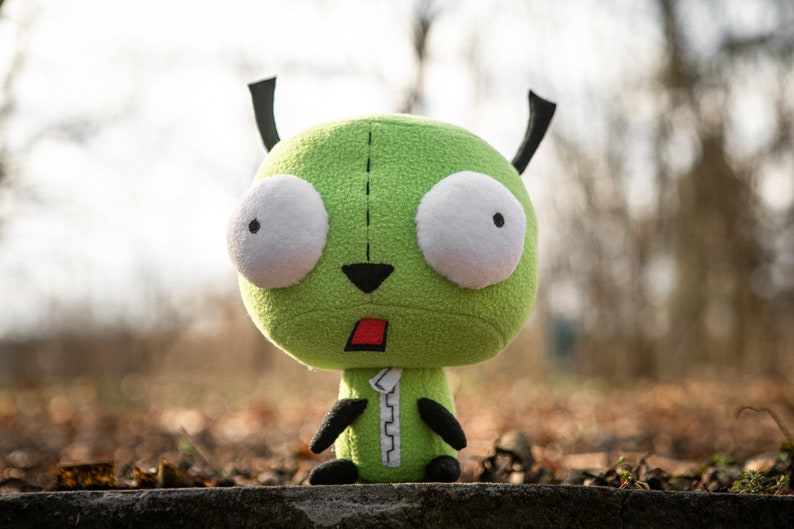 Invader Zim inspired Gir plush. Invader Zim Gir, handamde soft plush, 9 in Gir