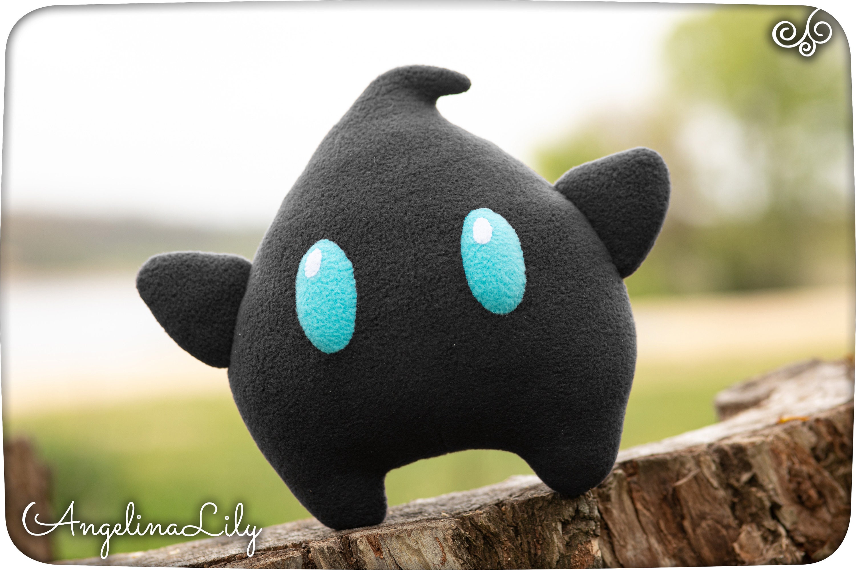 Luma Plushie, Polari Luma, Blackish-brown Luma, Dark Brown Soft Star 8 In,  Handmade Plush, Made to Order 