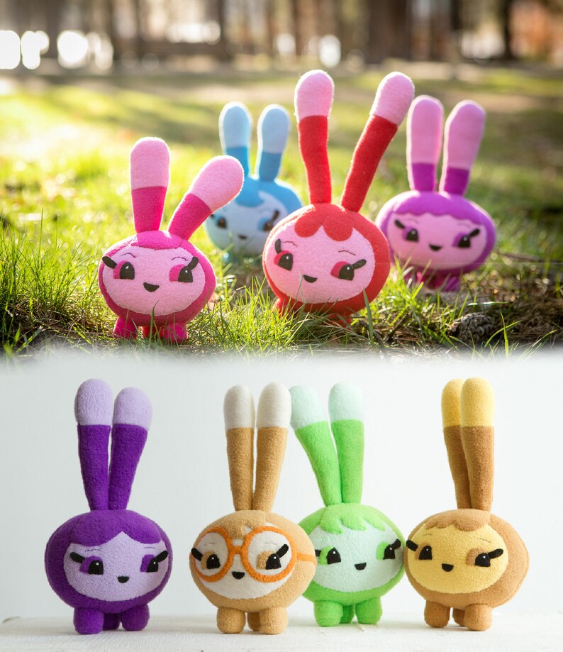 Abby Hatcher inspired Squeaky Peepers plush handmade toys Etsy