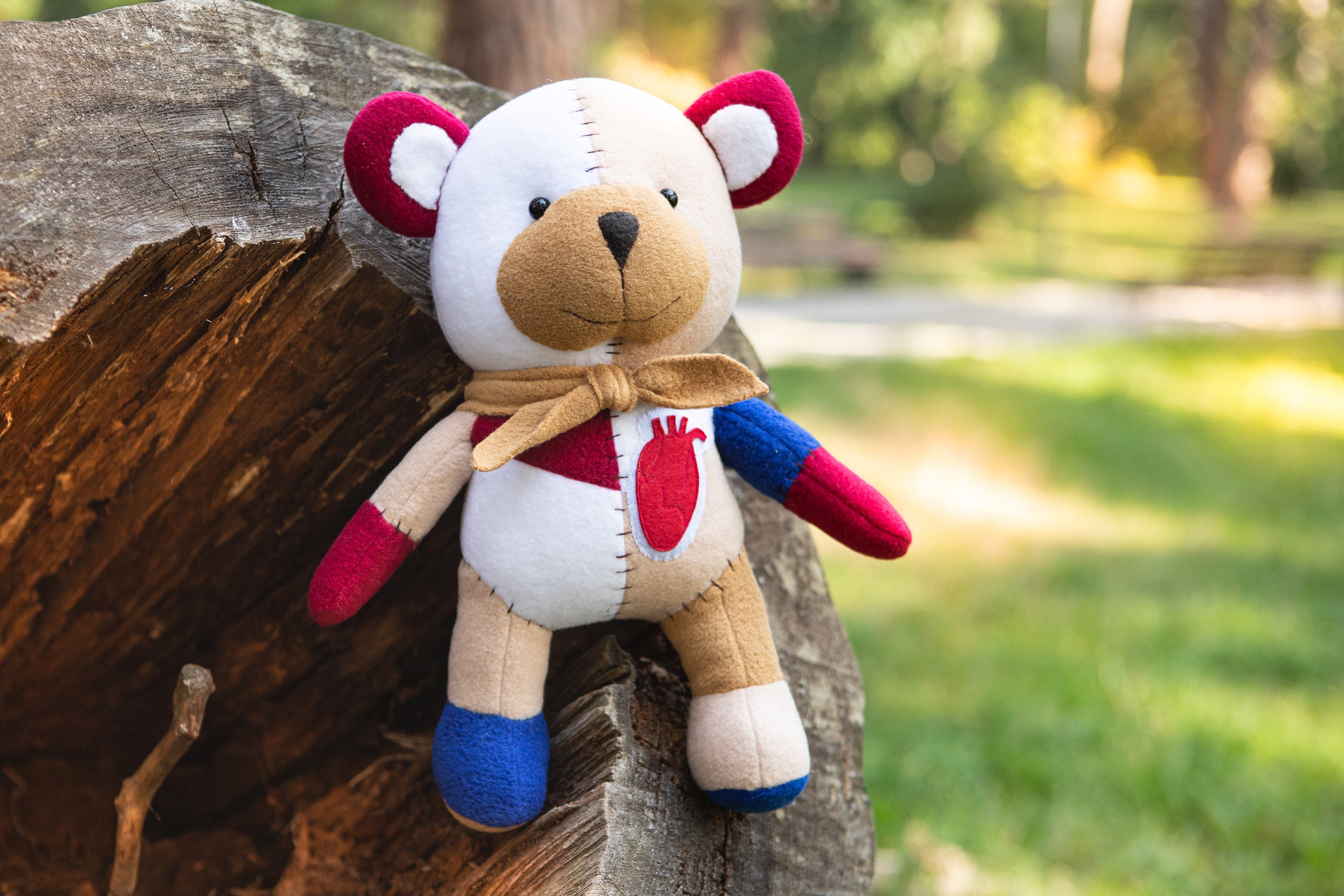 SCP 2295 Plush Handmade Soft Plush Bear With the Heart of Etsy UK