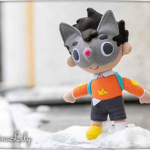 Wolfboy and the Everything Factory plush handmade inspired soft decoration