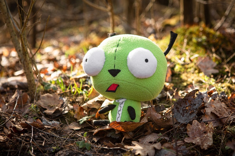 Inspirado en Invader Zim Peluche Gir. Invader Zim Gir, peluche suave hecho a mano, 9 pulgadas imagen 8