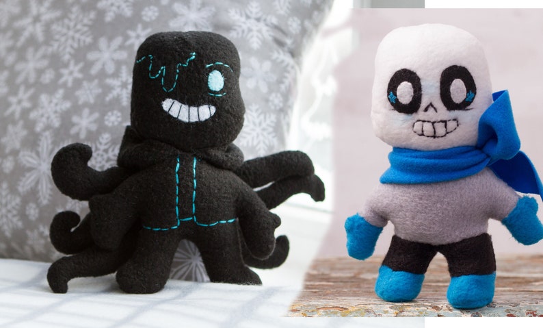 Blueberry Sans soft plush Undertale Inspired, pocket plushie image 7