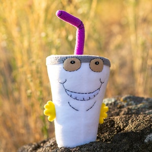 Hand Banana plush toy Aqua Teen Hunger Force inspired handmade soft toy