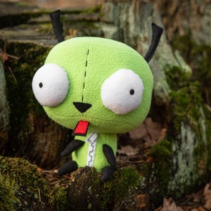 Inspirado en Invader Zim Peluche Gir. Invader Zim Gir, peluche suave hecho a mano, 9 pulgadas imagen 4