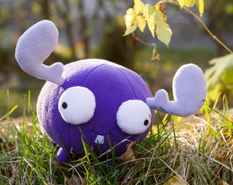 Invader Zim inspired - handmade Mini Moose plush, 8.6 in , soft stuffed animal