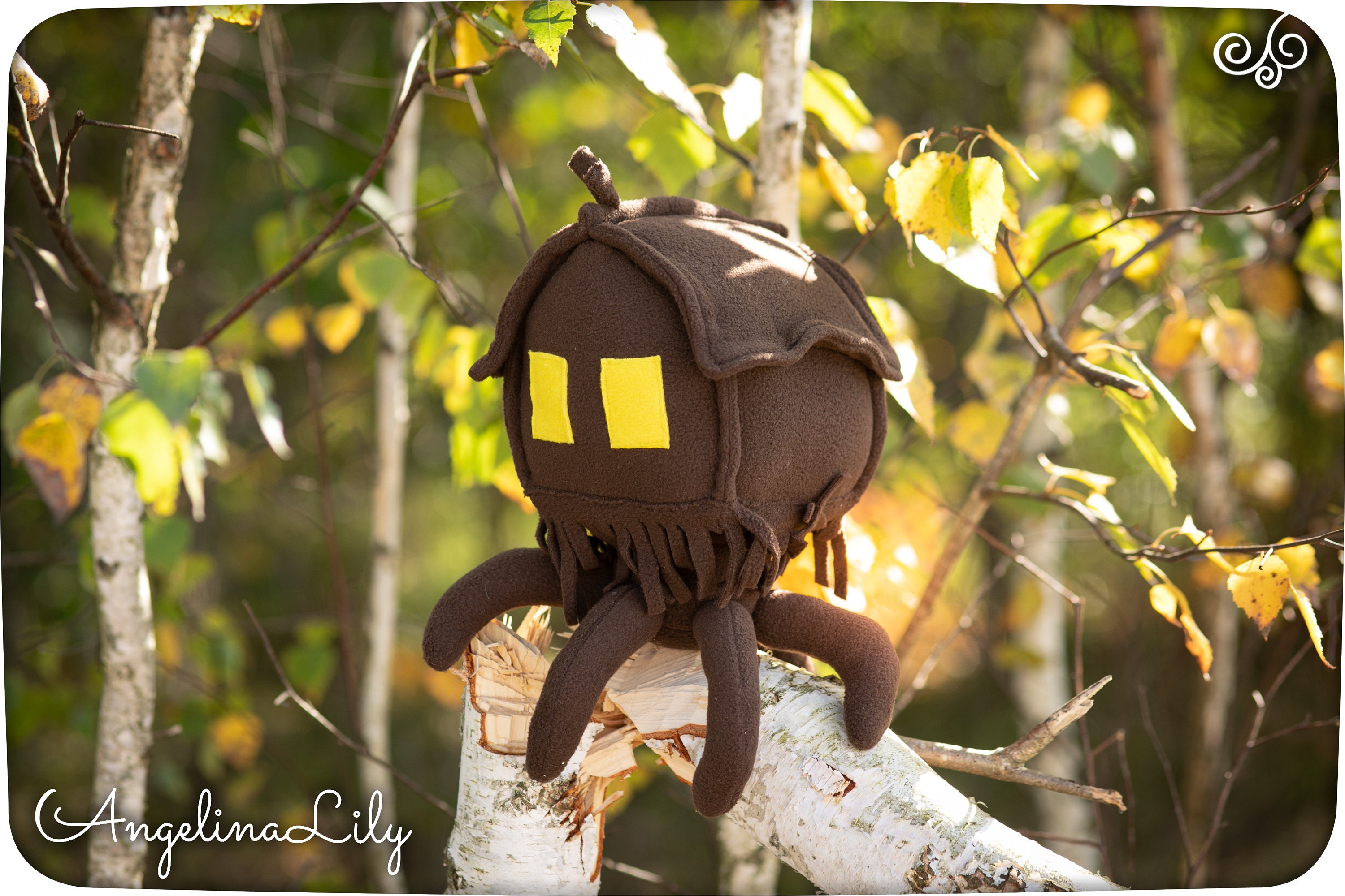 ハウスヘッドのかわいいぬいぐるみ、モンスターハウス、手作りの