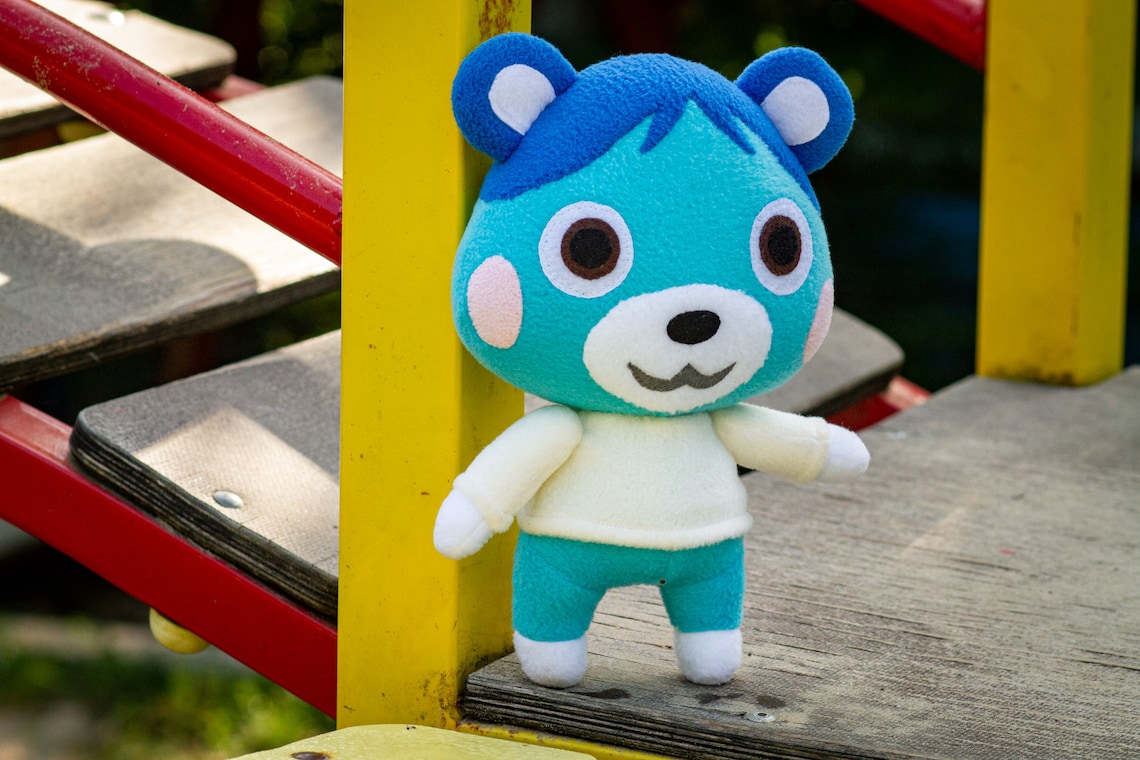 Animal Crossing Blue Bear Plush Bluebear Toy Animal Crossing - Etsy