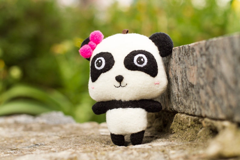 Baby Bus Miu Miu Panda plush pocket plush toy handmade Etsy