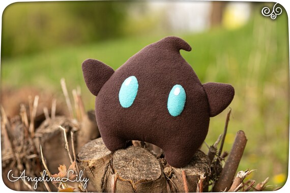 Luma Plushie, Polari Luma, Blackish-brown Luma, Dark Brown Soft Star 8 In,  Handmade Plush, Made to Order 