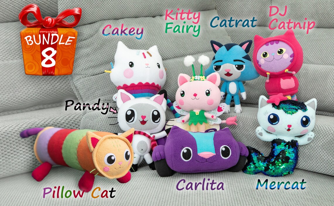 Gabby's Dollhouse DJ Catnip Plush Handmade Soft Toy 11 Etsy UK