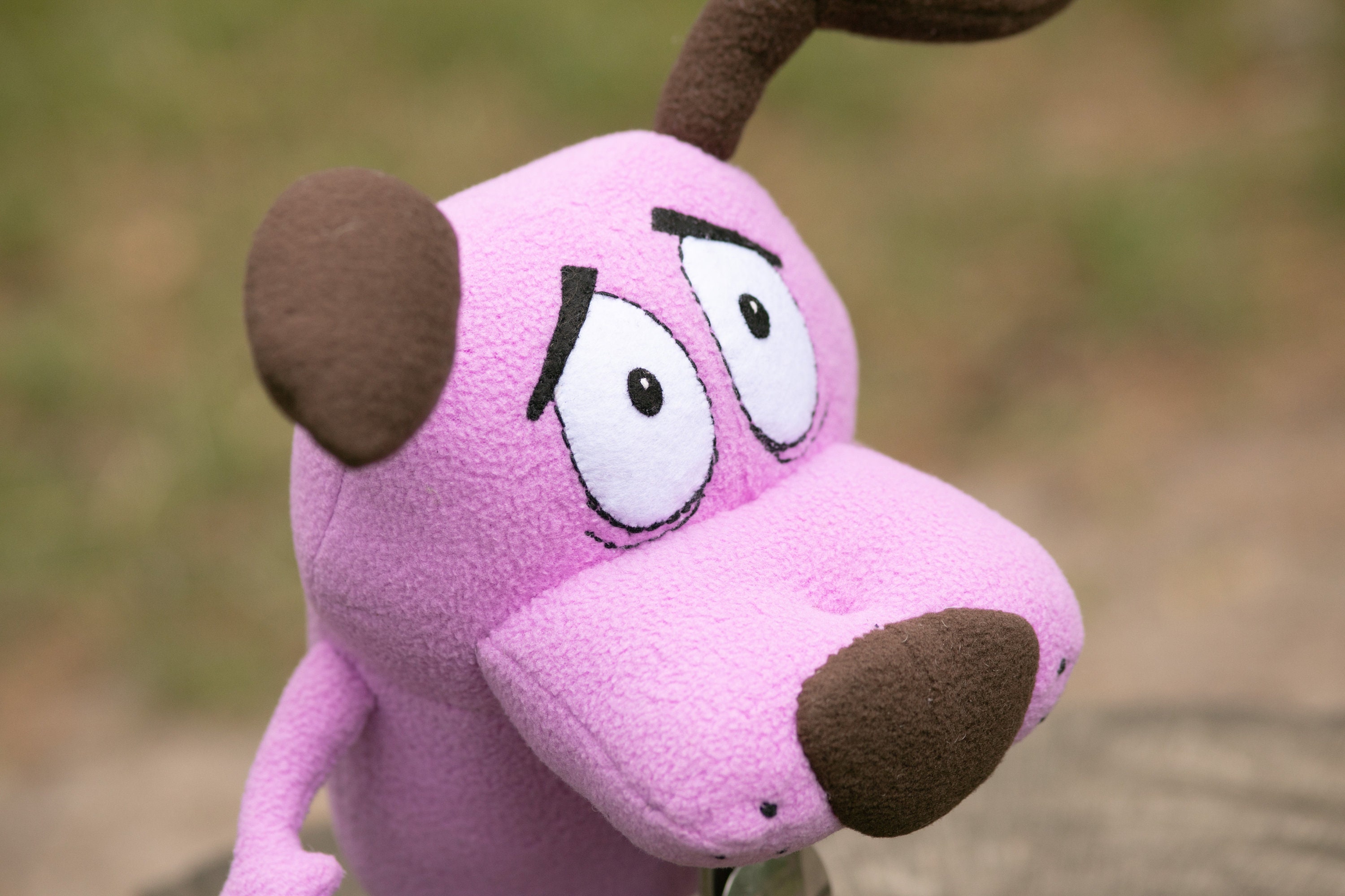Courage the Cowardly Dog Courage Dog Handmade Stuffed Toy Etsy UK
