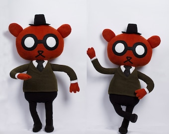 Angus Delaney plush - Night in the Woods inspired - handmade doll, 18.9 in high, Made to order