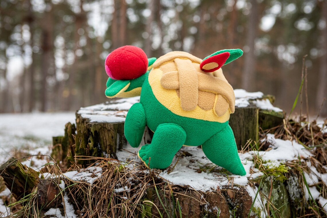 Appletun Pokemon Plush Handmade Shiny Appletun Plush Soft - Etsy