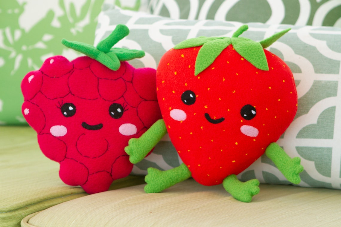 Strawberry Kawaii plush handmade strawberry toy Kawaii Berry Etsy