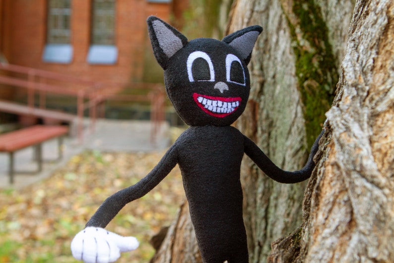 Cartoon Cat plush handmade toy with wire in hands Cartoon Cat | Etsy