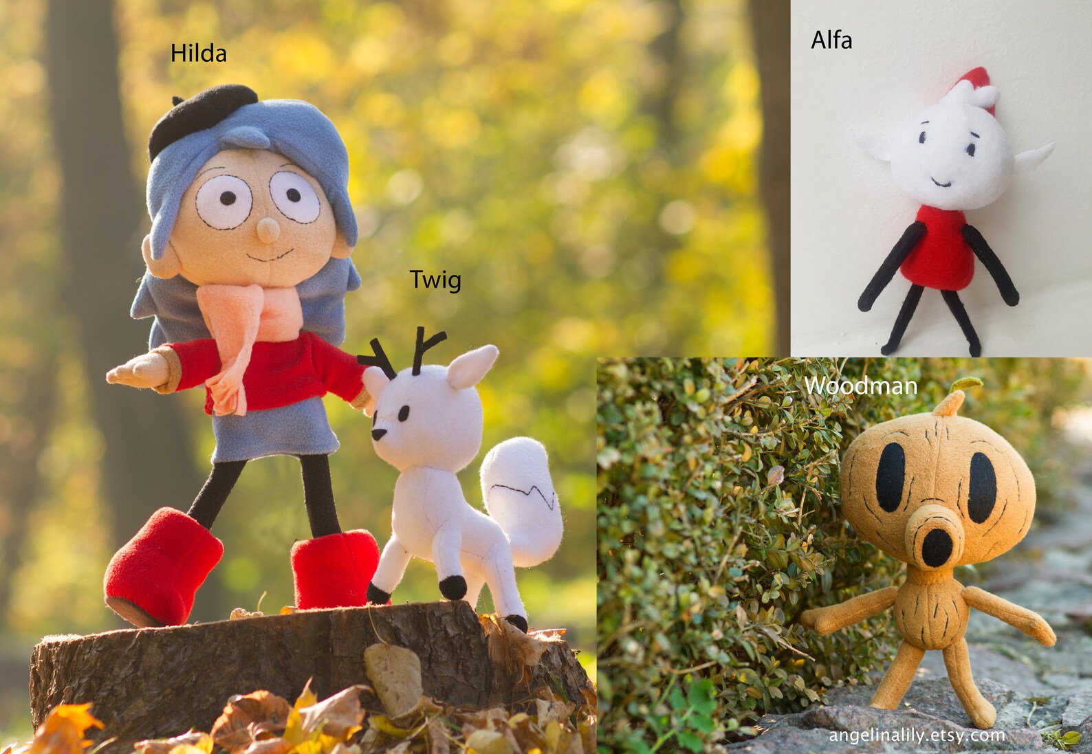 Hilda Twig plush handmade Hilda inspired dolls Hilda plush | Etsy