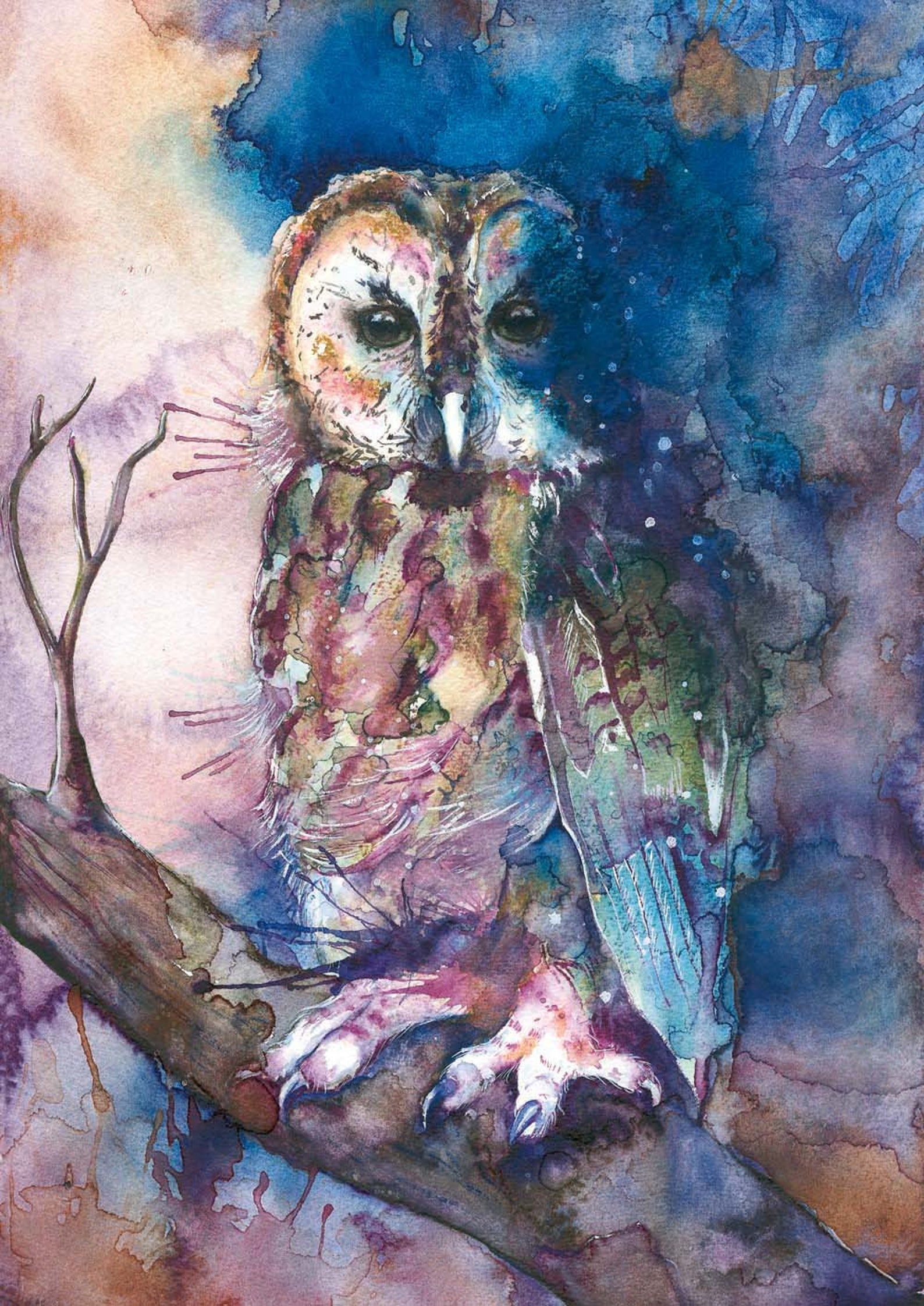 Owl Art Print Owl Ilustration Owl Owl Print Owl Wall Art | Etsy