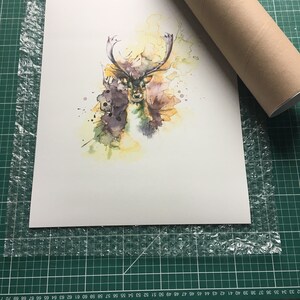 Stag Art Print, Stag Illustration, Stag Painting, Deer Print, Stag Wall Art, Watercolour Stag Print, Digital Stag Print, Deer Painting Print image 5