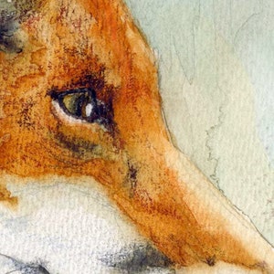 Fox Print Fox Watercolour Painting Print Original Painting Print Fox and Cub Painting Print Wildlife Painting Print Fox Watercolour Fox Art image 2