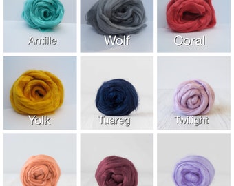 52 colors 2oz Viscose Fiber, Felting Fibers, Vegan Fiber, Spinning Fiber, Silk Alternative Fiber, Fiber Top, Fiber Roving, Plant Roving