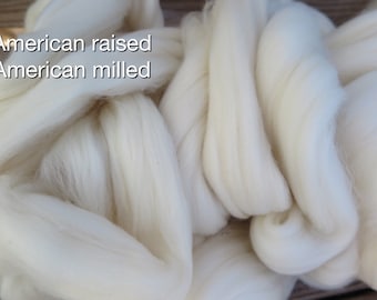 1 lb US Rambouillet top, Rambouillet top, combed top, felting wool, spinning fiber