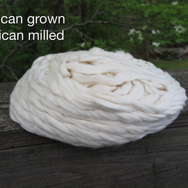 4 oz Undyed 100% U.S. Cotton Sliver, Roving, natural roving