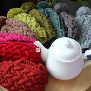 Funda para tetera de 4 a 6 tazas, funda para tetera con pompón, calentador de tetera, funda para tetera, funda para tetera de punto, funda para tetera, teteras bonitas