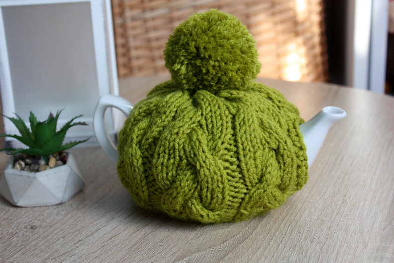 Knit Tea Cozy With Pom Pom Teapot Warmer Wool Tea Cosy Etsy Australia