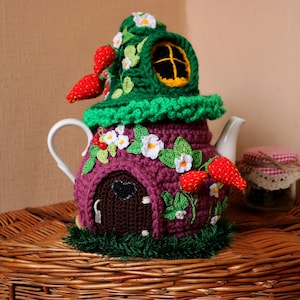 Teapot house, Fairy house tea cosy, Kitchen gnome, Big tea cozy, Tea cozy, Fairy-tale house, Gnome house, Tea party decor, Cottage