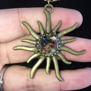 Protection Spell Necklace/ Goodbye Negativity Necklace/ Sun Protection Necklace/ Spell Necklace/ Crystal Necklace/ Herbal Necklace