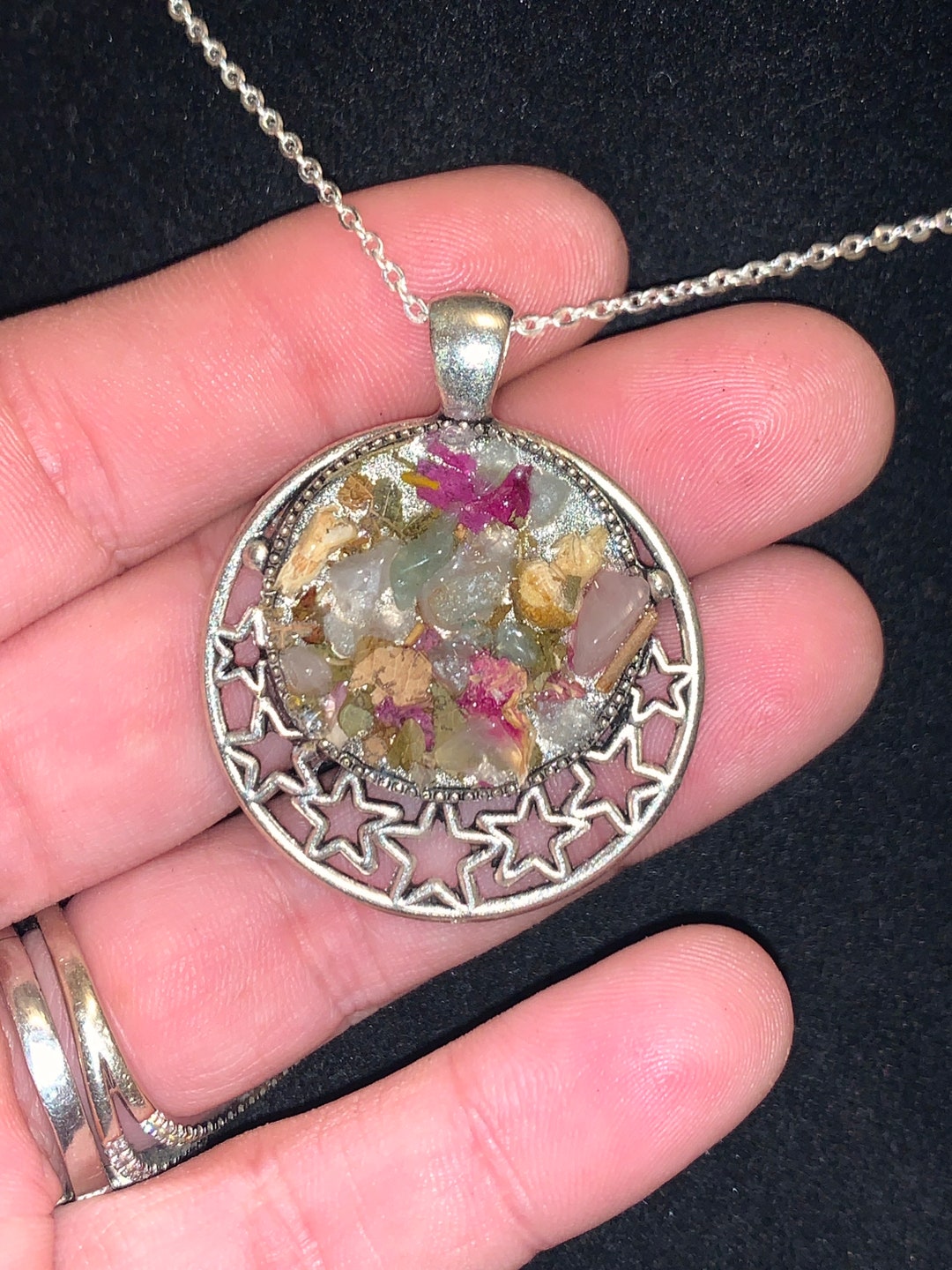 Good Luck Spell Necklace/ Preserved Good Luck Necklace/ Herbal Spell