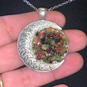 Protection Spell Necklace/ Goodbye Negativity Necklace/ Protection Necklace/ Spell Necklace/ Crystal Necklace/ Herbal Necklace/ Good Vibes