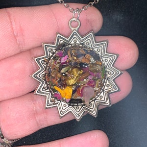 Protection Spell Necklace/ Goodbye Negativity Necklace/ Protection Necklace/ Spell Necklace/ Crystal Necklace/ Herbal Necklace/ Good Vibes