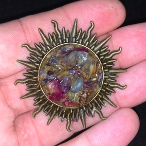 Relaxation/ Anti-Anxiety/ Stress Relief Brooch/ Stress Relief Spell Brooch/ Anti-Anxiety Brooch/ Spell Brooch/ Crystal Brooch