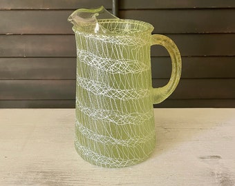 Color Craft Vintage “Spaghetti String” Midcentury Pitcher-Shat-R-Pruf Pitcher