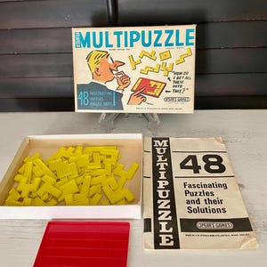 Spear&#39;s Multipuzzle-42 Pieces make 48 Puzzles-Spears 2201-Complete in Original Box-1960s Puzzle Game